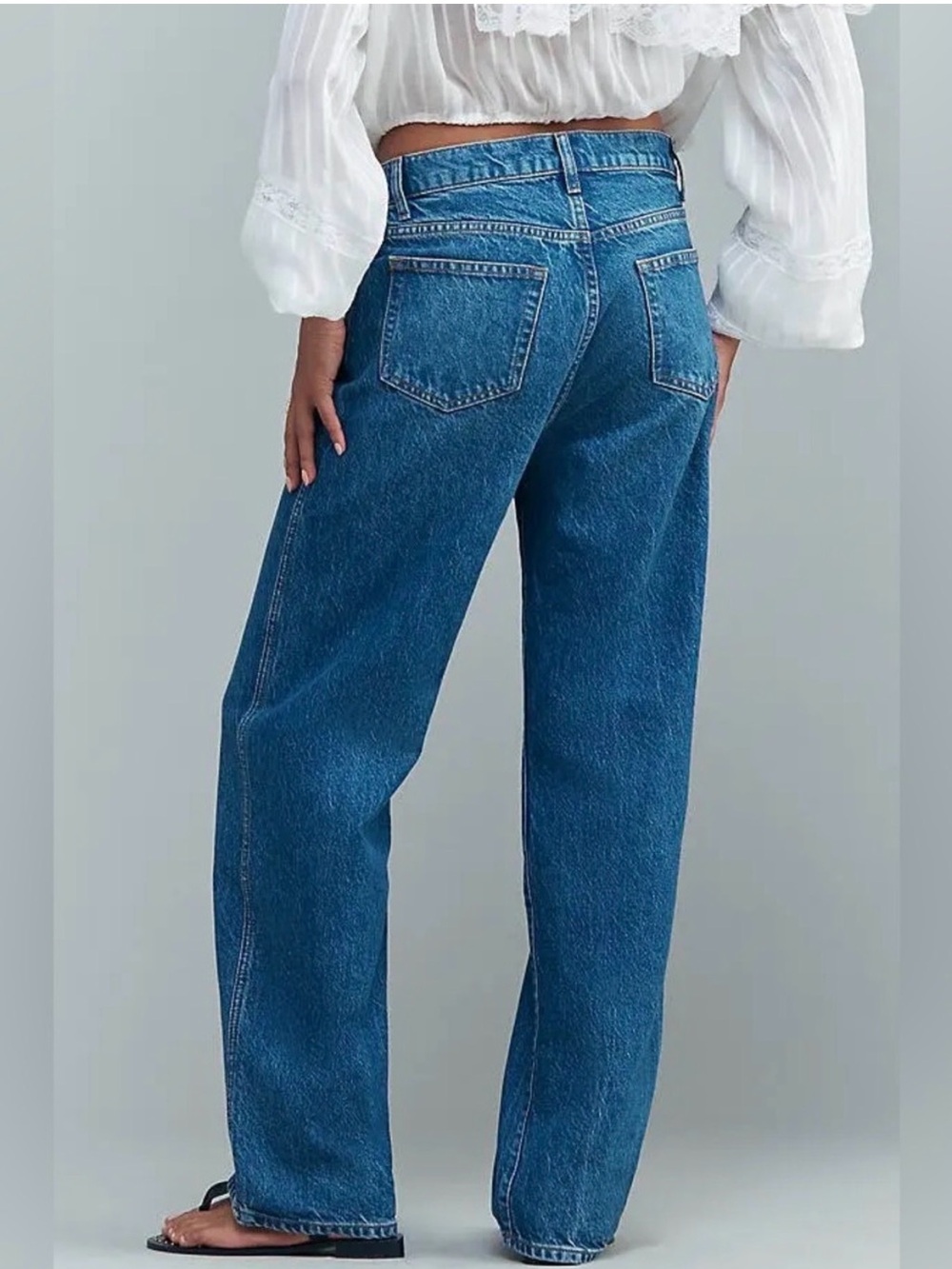 Reformation Val Mid Rise Wide Leg Jeans - Picture 2 of 2
